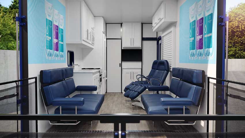 Mobile Hydration Unit Interior Extended